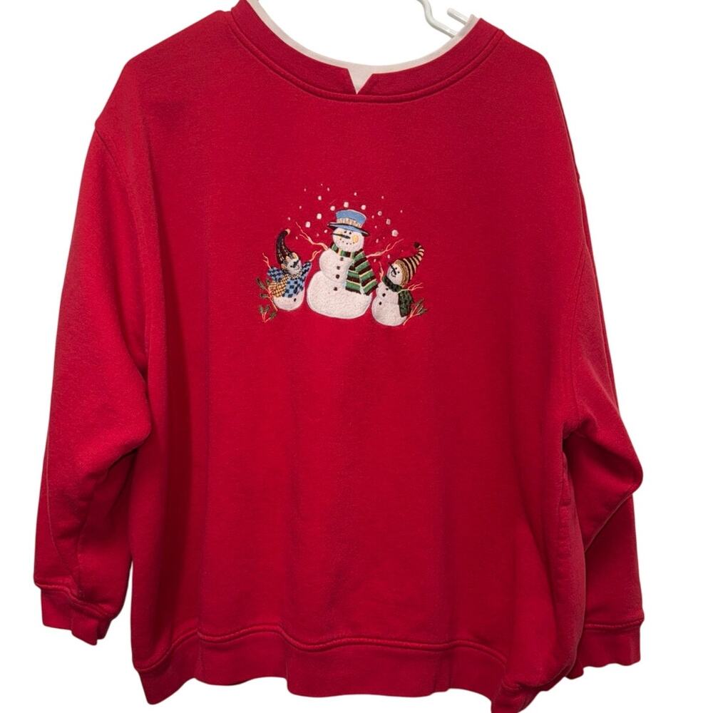 Vintage 90's EXTRA SHENANIGANS Women's  Winter Snowman Crewneck Sweatshirt 3XL